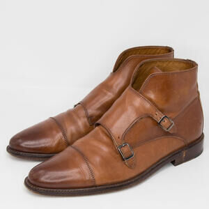 Antonio Maurizi Suitsupply Brown Leather Double Monk Strap Boot EU 43 / US 10